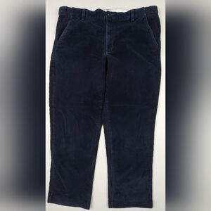 L L Bean Corduroy Pants Mens 37x29 (40x29) Blue Comfort Waist Stretch 502864